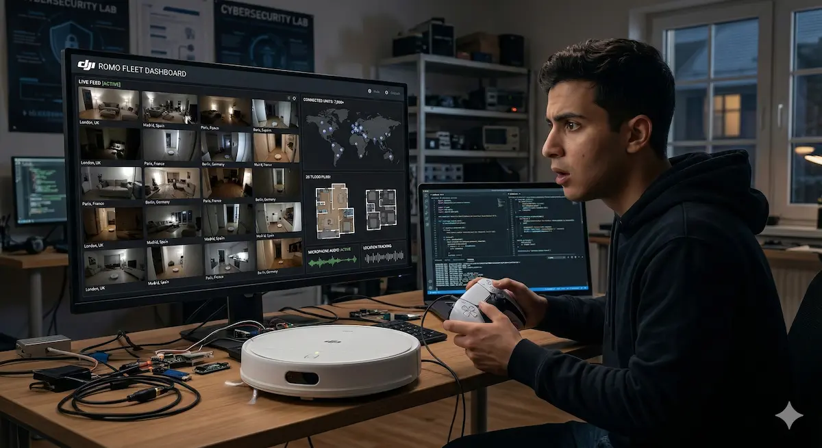 Un control de PS5, una IA y 7.000 aspiradoras hackeadas